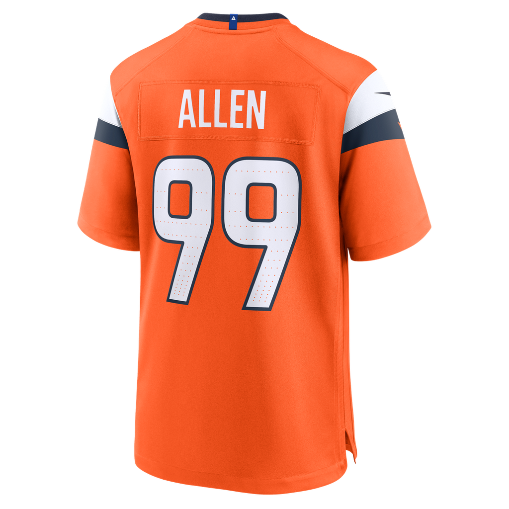 Zach Allen Denver Broncos Nike Team Game Official Jersey -  Orange