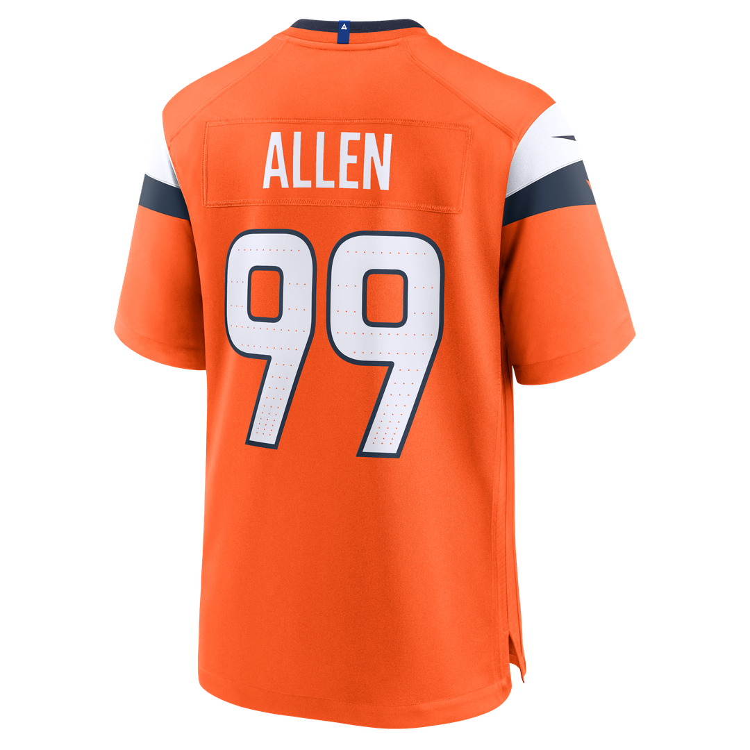 Zach Allen Denver Broncos Nike Team Game Official Jersey -  Orange