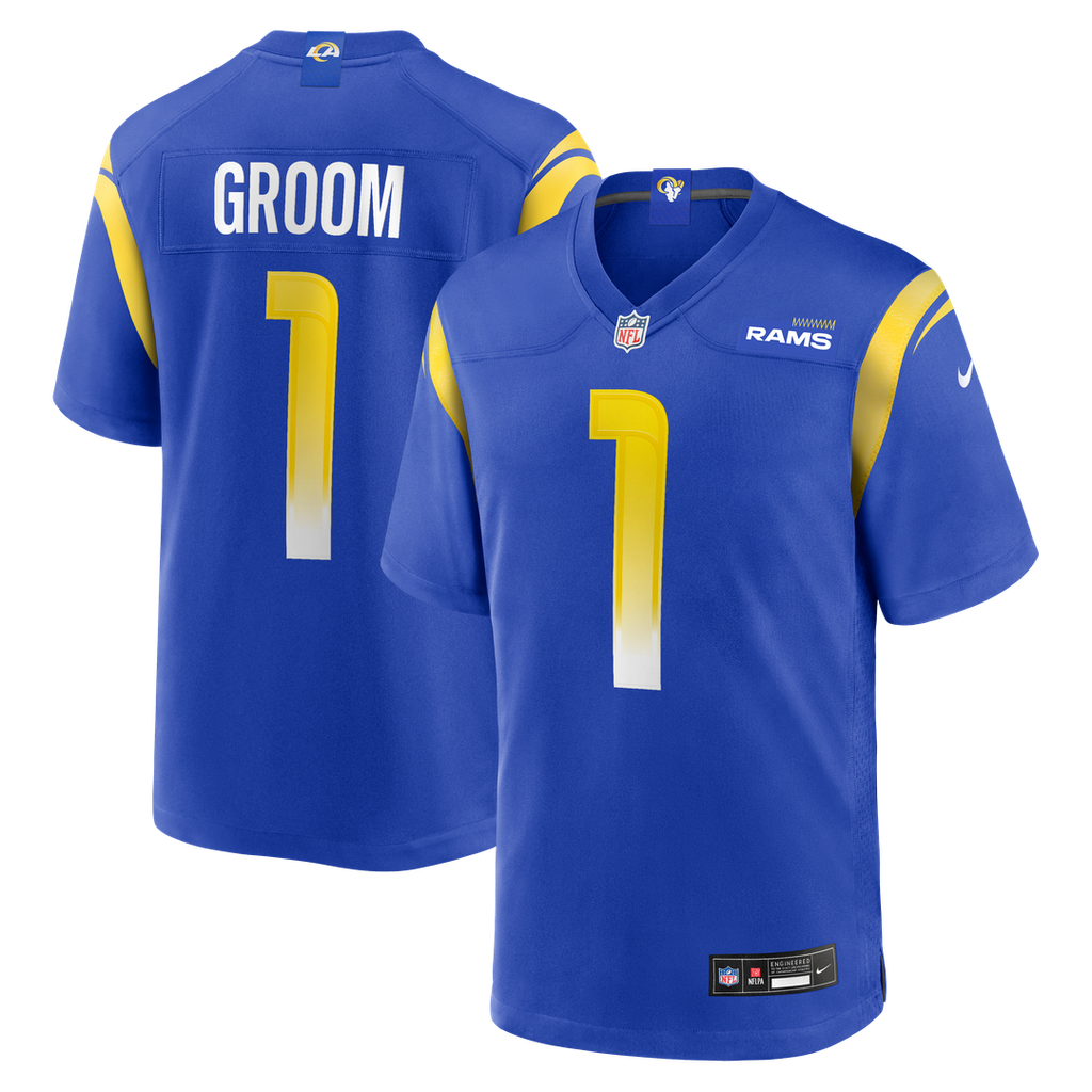 Number 1 Groom Los Angeles Rams Nike Game Official Jersey - Royal