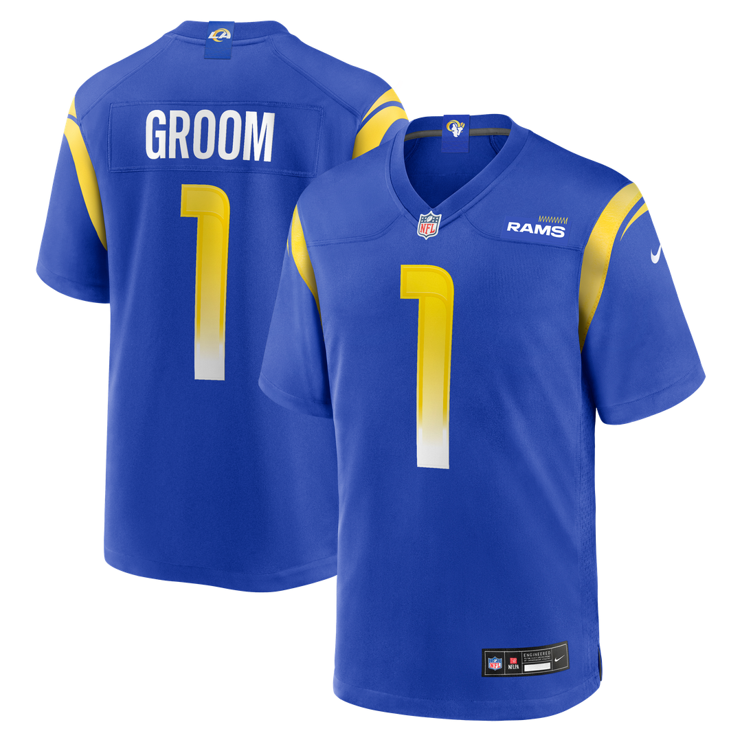 Number 1 Groom Los Angeles Rams Nike Game Official Jersey - Royal