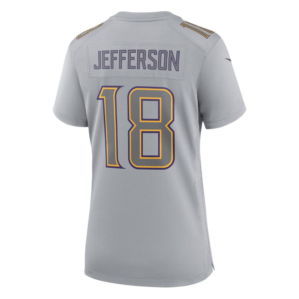 Justin Jefferson Minnesota Vikings Nike Women's Atmosphere Fashion Game Official Jersey - Gray