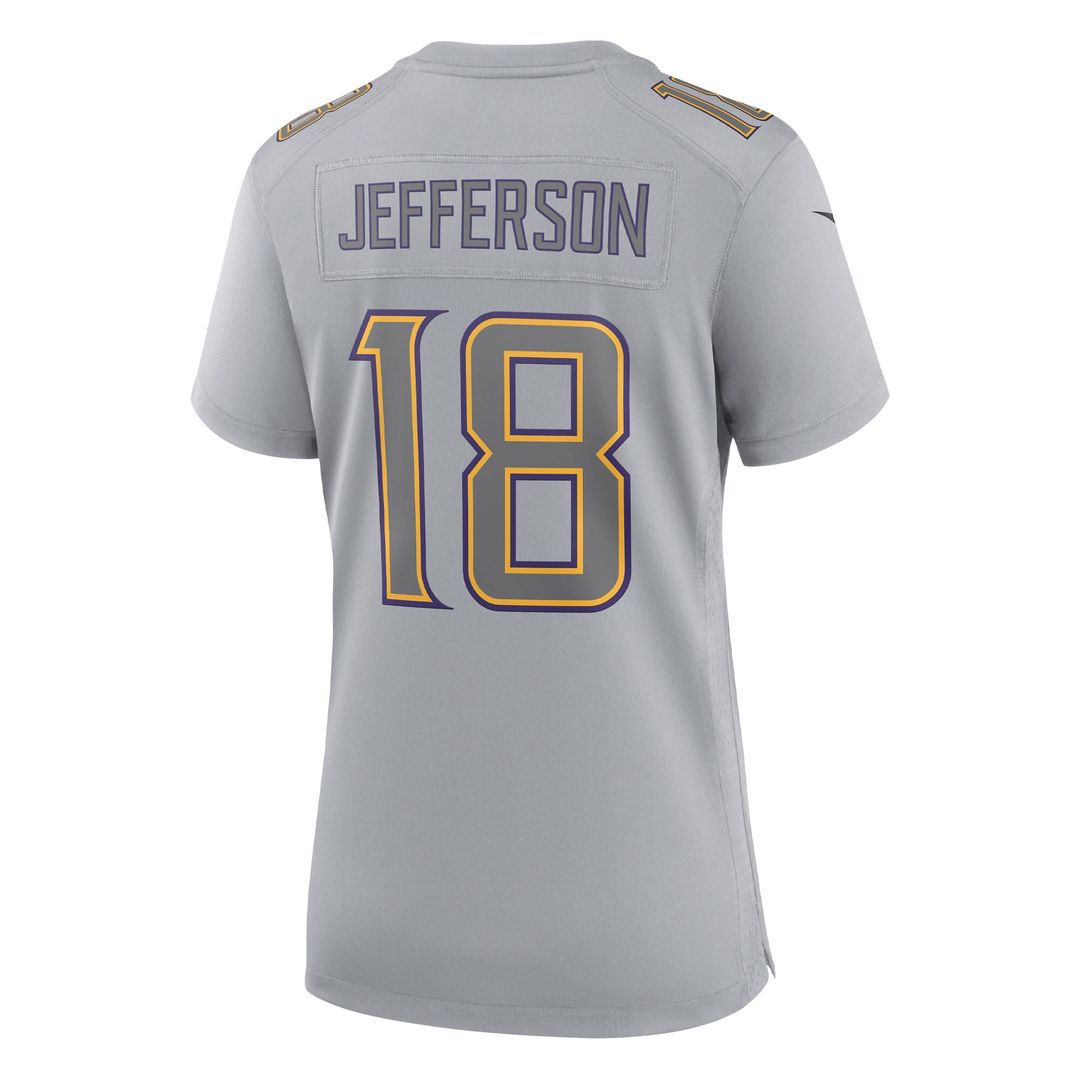 Justin Jefferson Minnesota Vikings Nike Women's Atmosphere Fashion Game Official Jersey - Gray