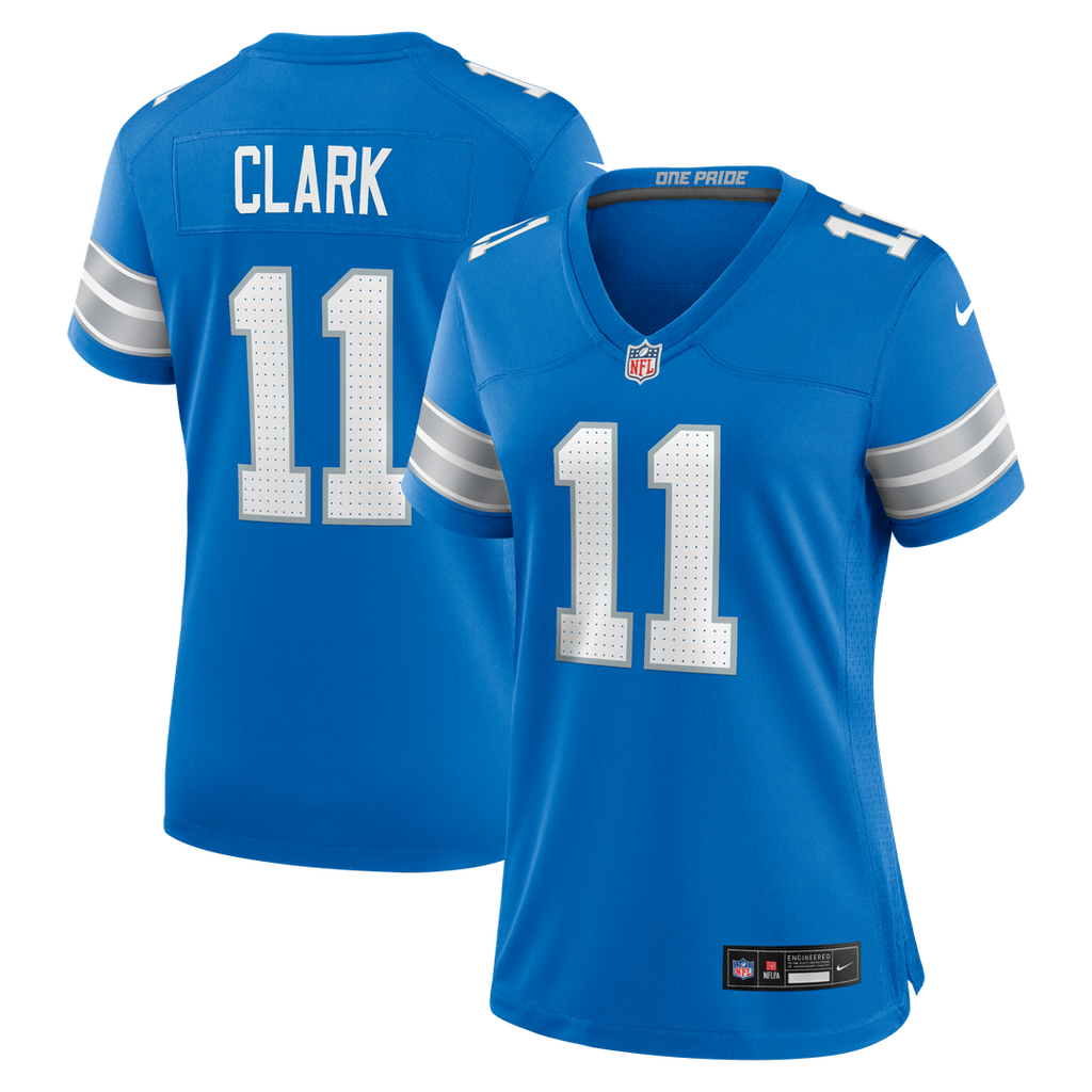 Damone Clark Detroit Lions Nike Women's Team Game Jersey - Blue