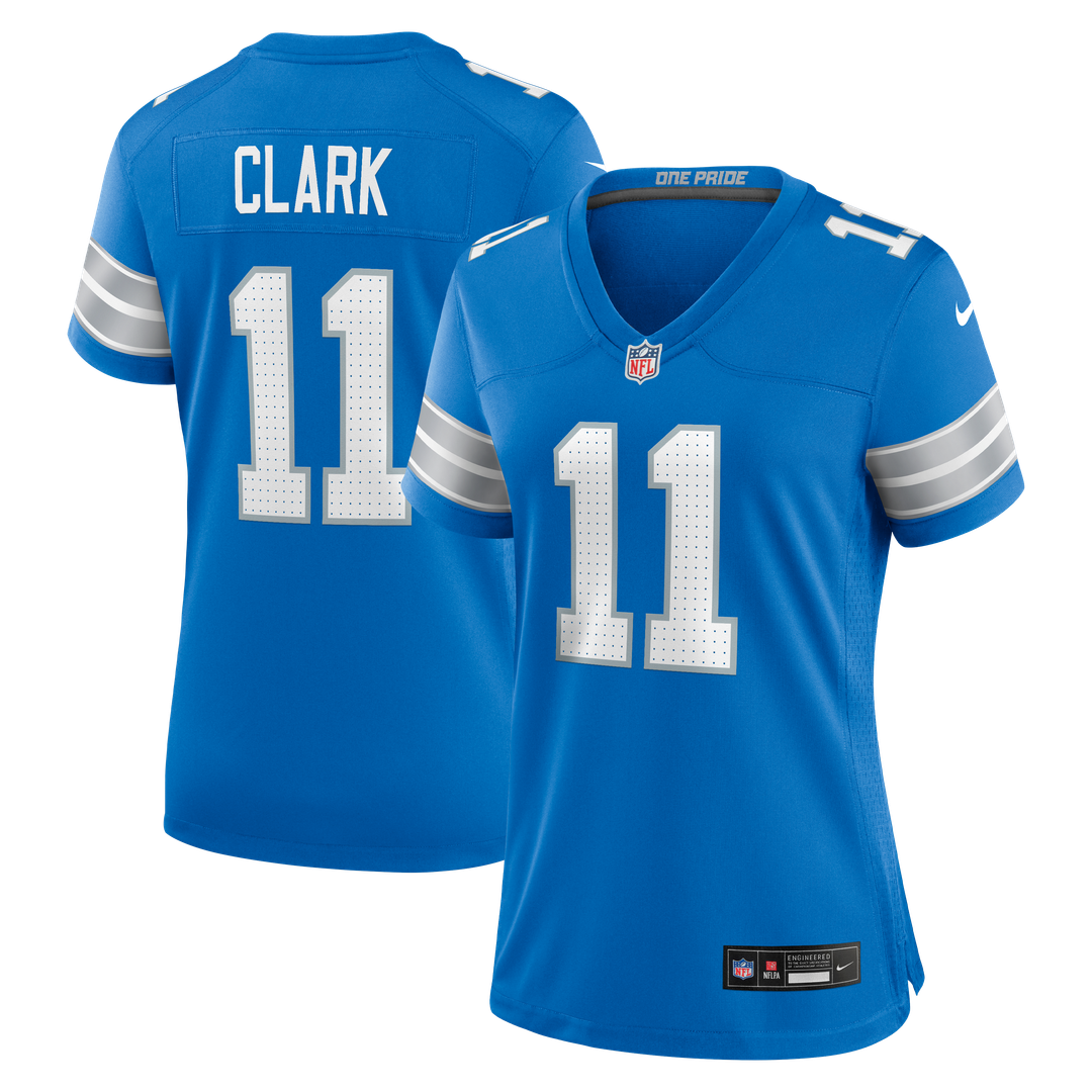 Damone Clark Detroit Lions Nike Women's Team Game Jersey - Blue