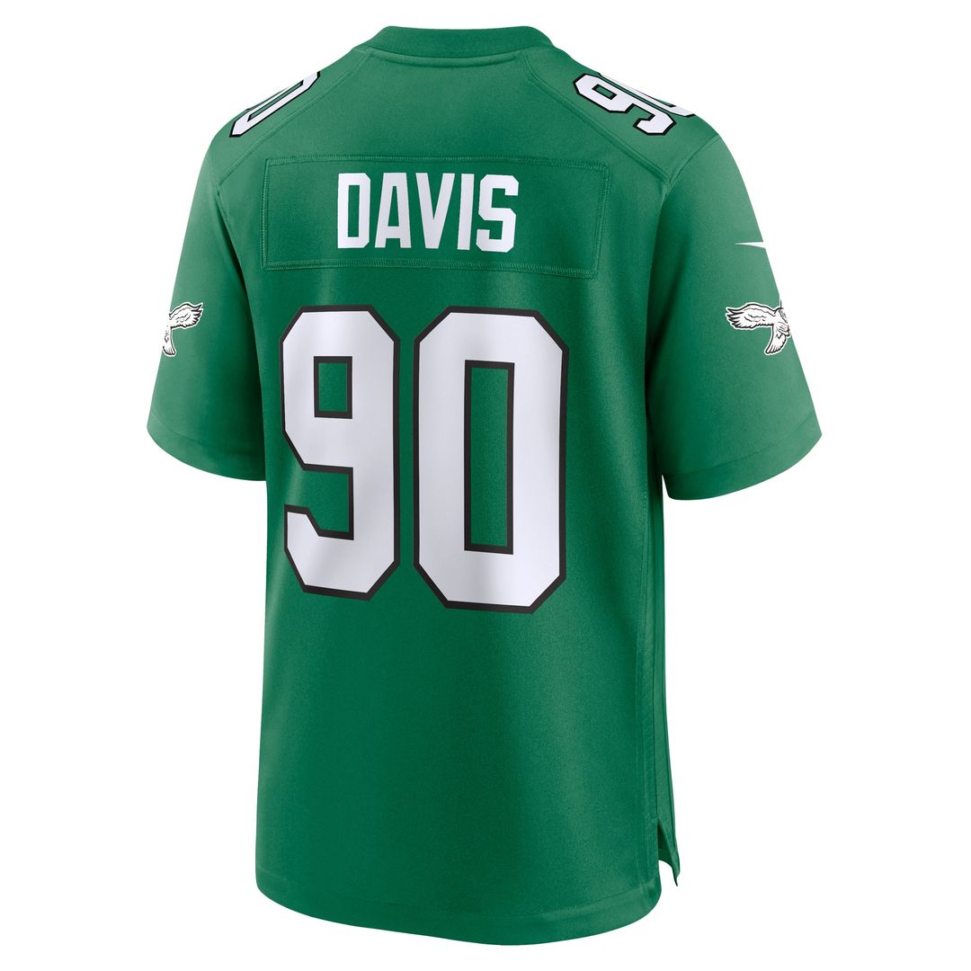 Jordan Davis Philadelphia Eagles Nike Alternate Game Official Jersey - Kelly Green