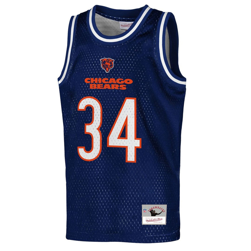 Walter Payton Chicago Bears Mitchell & Ness Youth Retired Player NFL Basketball Fashion Official Jersey - Navy