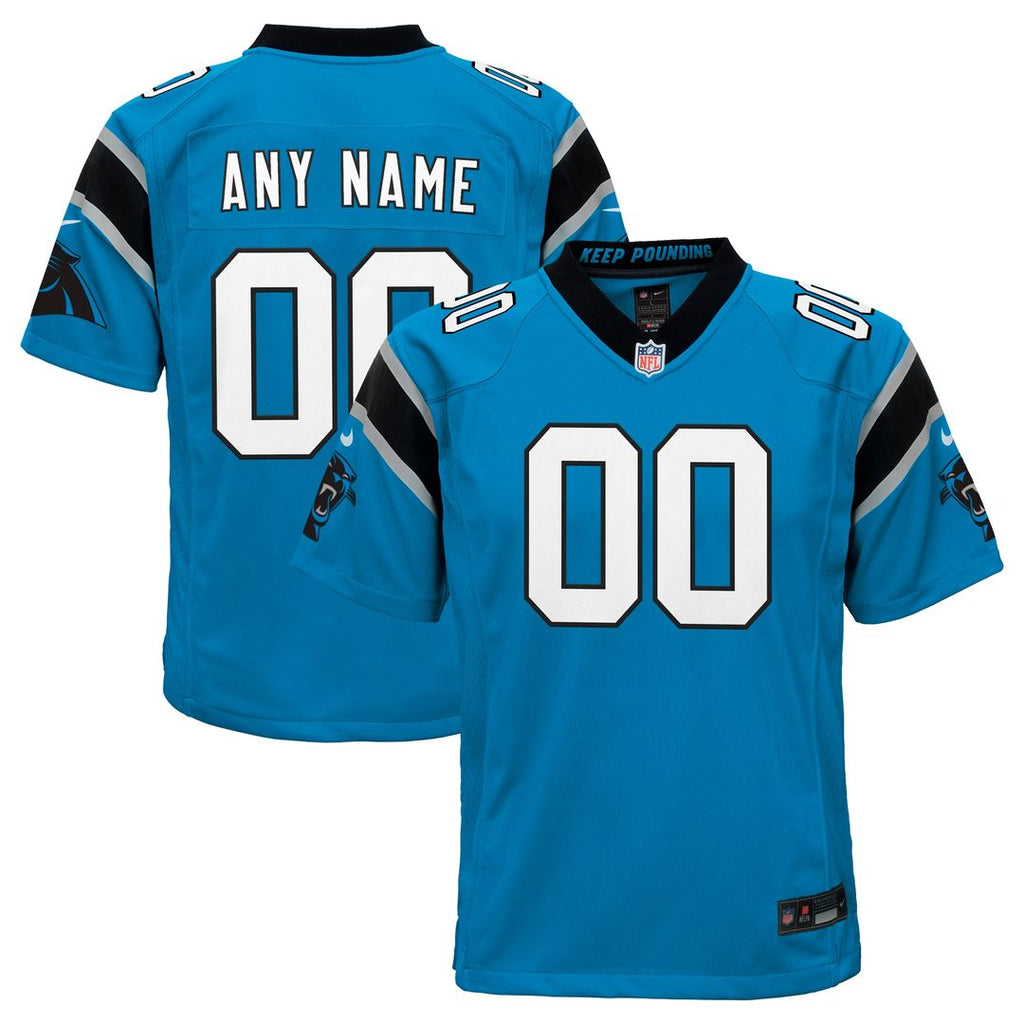 Carolina Panthers Nike Youth Alternate Custom Game Official Jersey - Blue