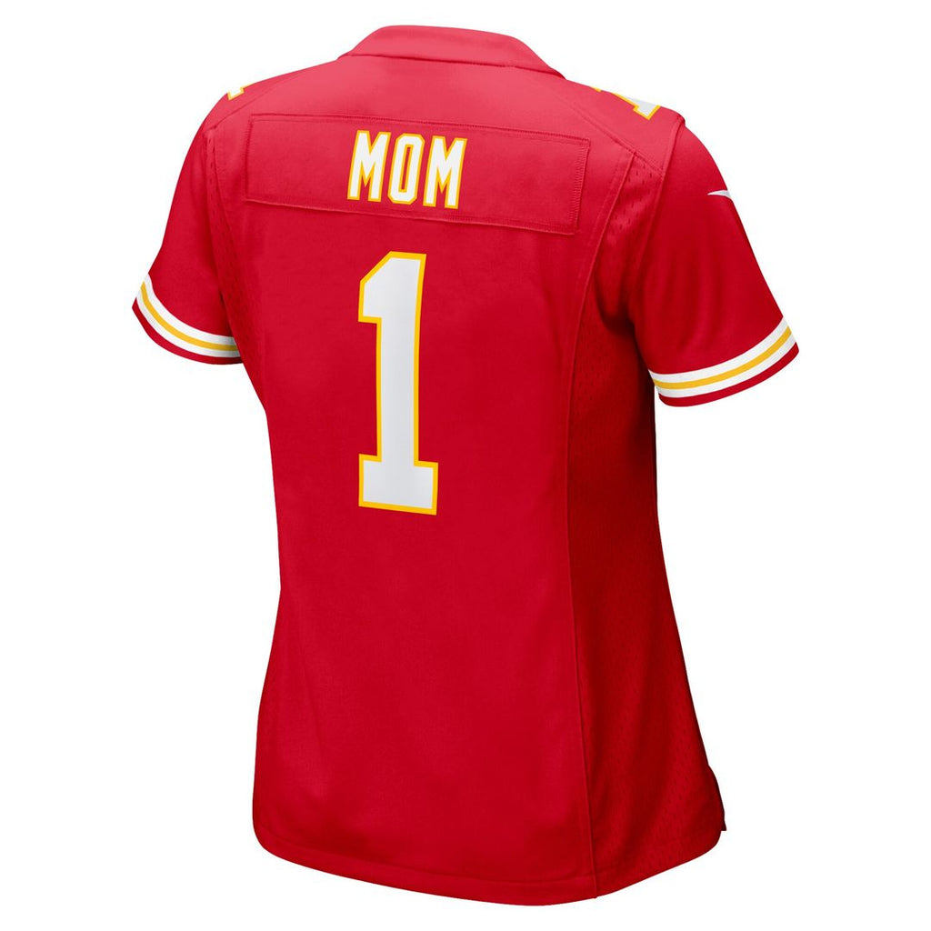 Number 1 Mom Kansas City Chiefs Nike Women's Game Official Jersey - Red
