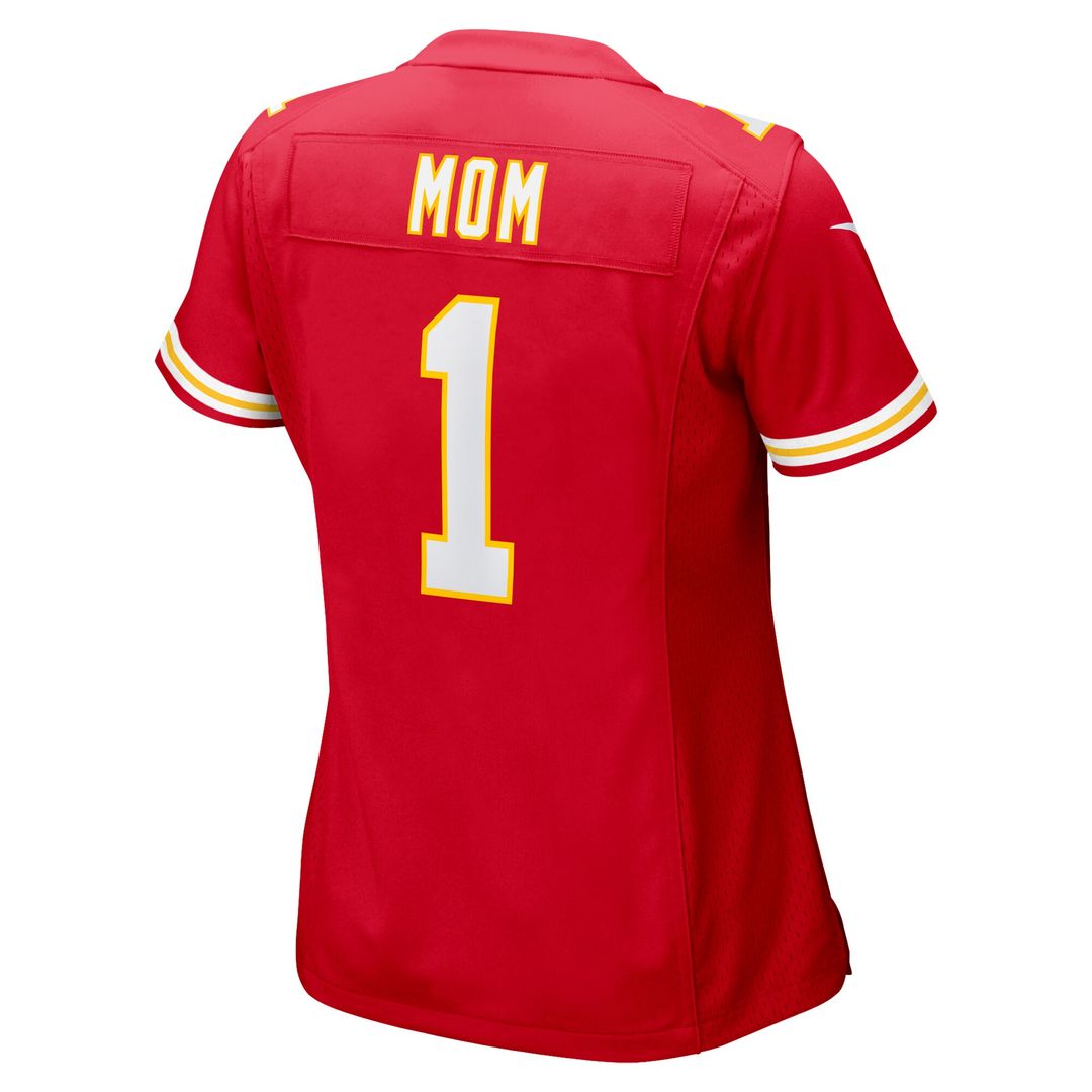 Number 1 Mom Kansas City Chiefs Nike Women's Game Official Jersey - Red
