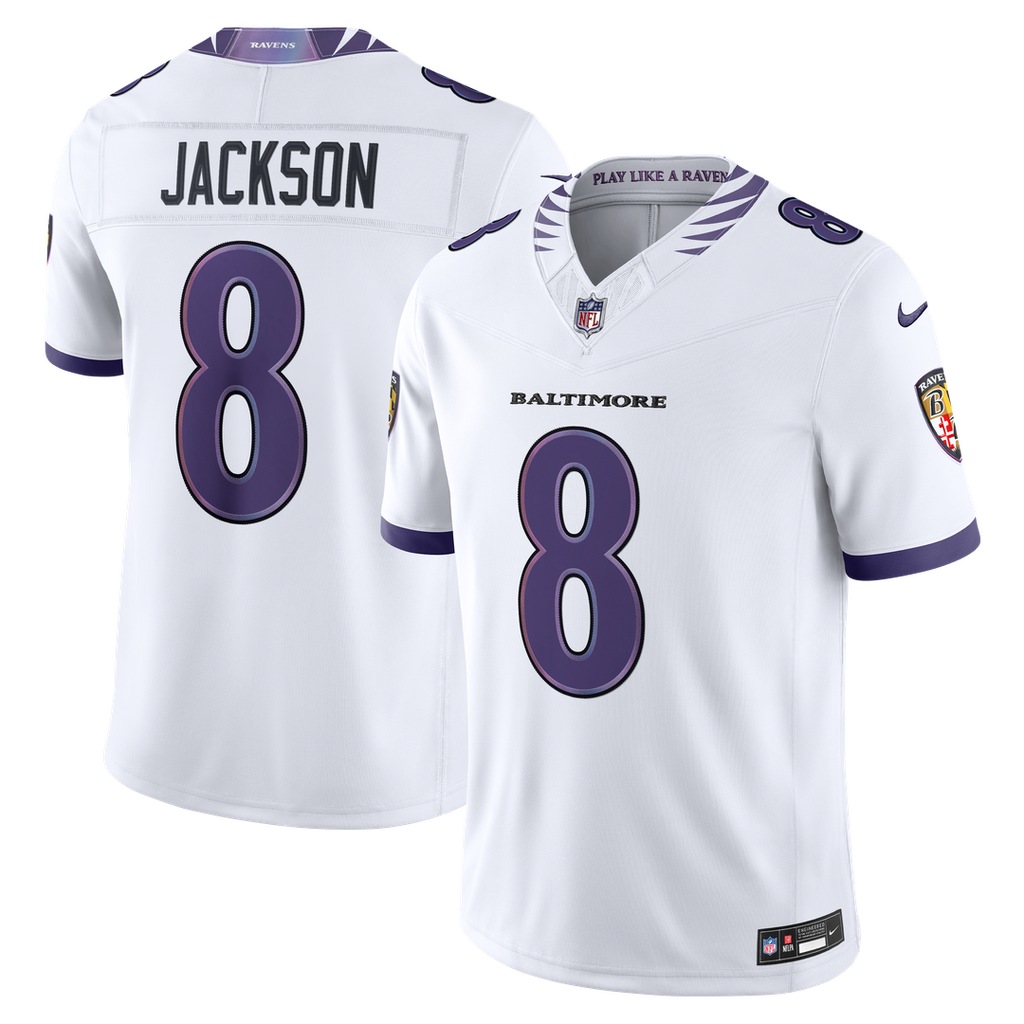 Lamar Jackson Baltimore Ravens Nike Vapor F.U.S.E. Stitched Limited Official Jersey - White