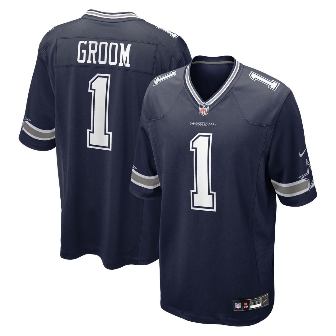 Number 1 Groom Dallas Cowboys Nike Game Official Jersey - Navy