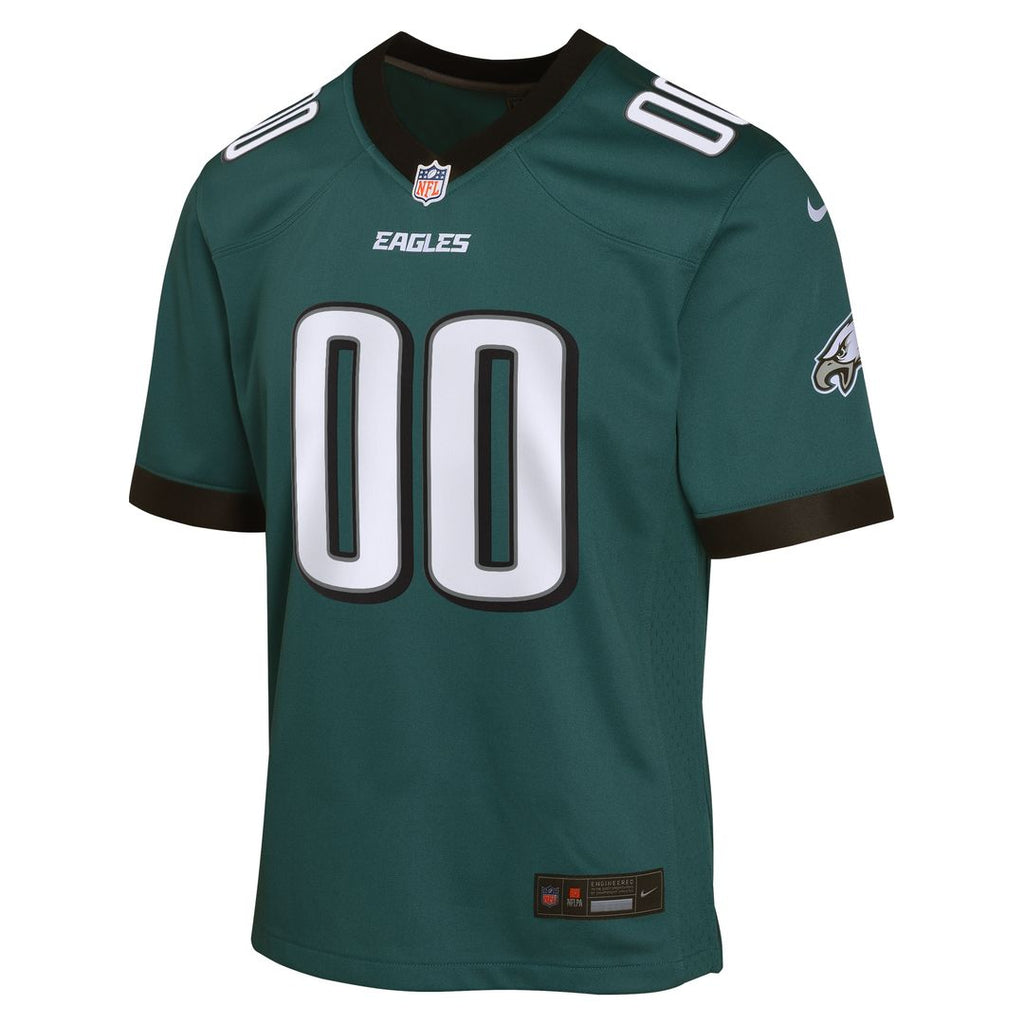 Philadelphia Eagles Nike Youth Custom Game Official Jersey - Midnight Green