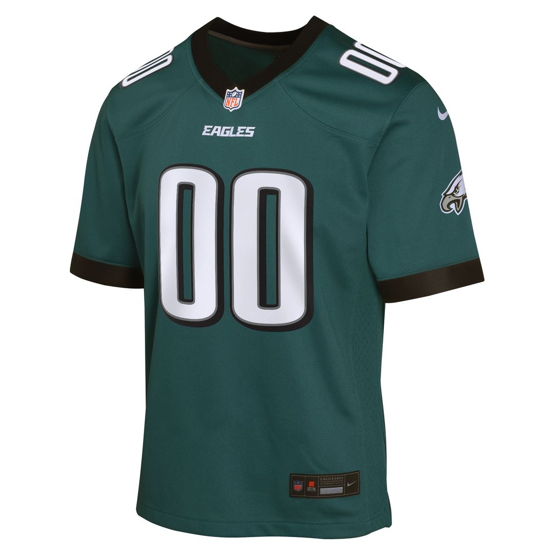 Philadelphia Eagles Nike Youth Custom Game Official Jersey - Midnight Green