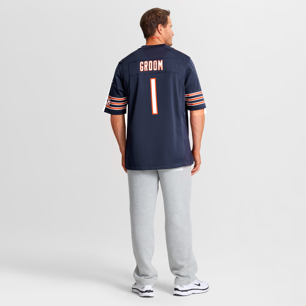 Number 1 Groom Chicago Bears Nike Game Official Jersey - Navy
