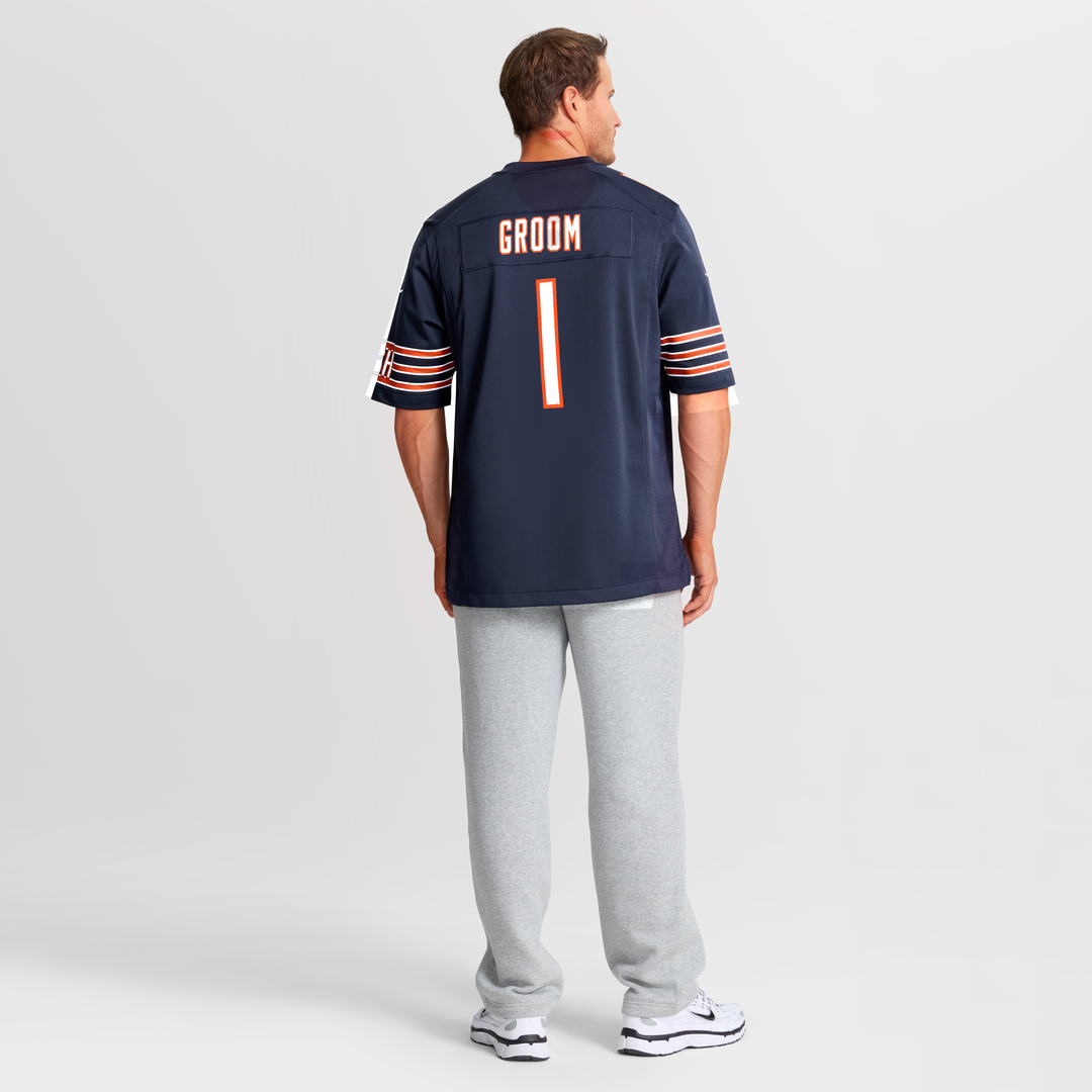Number 1 Groom Chicago Bears Nike Game Official Jersey - Navy