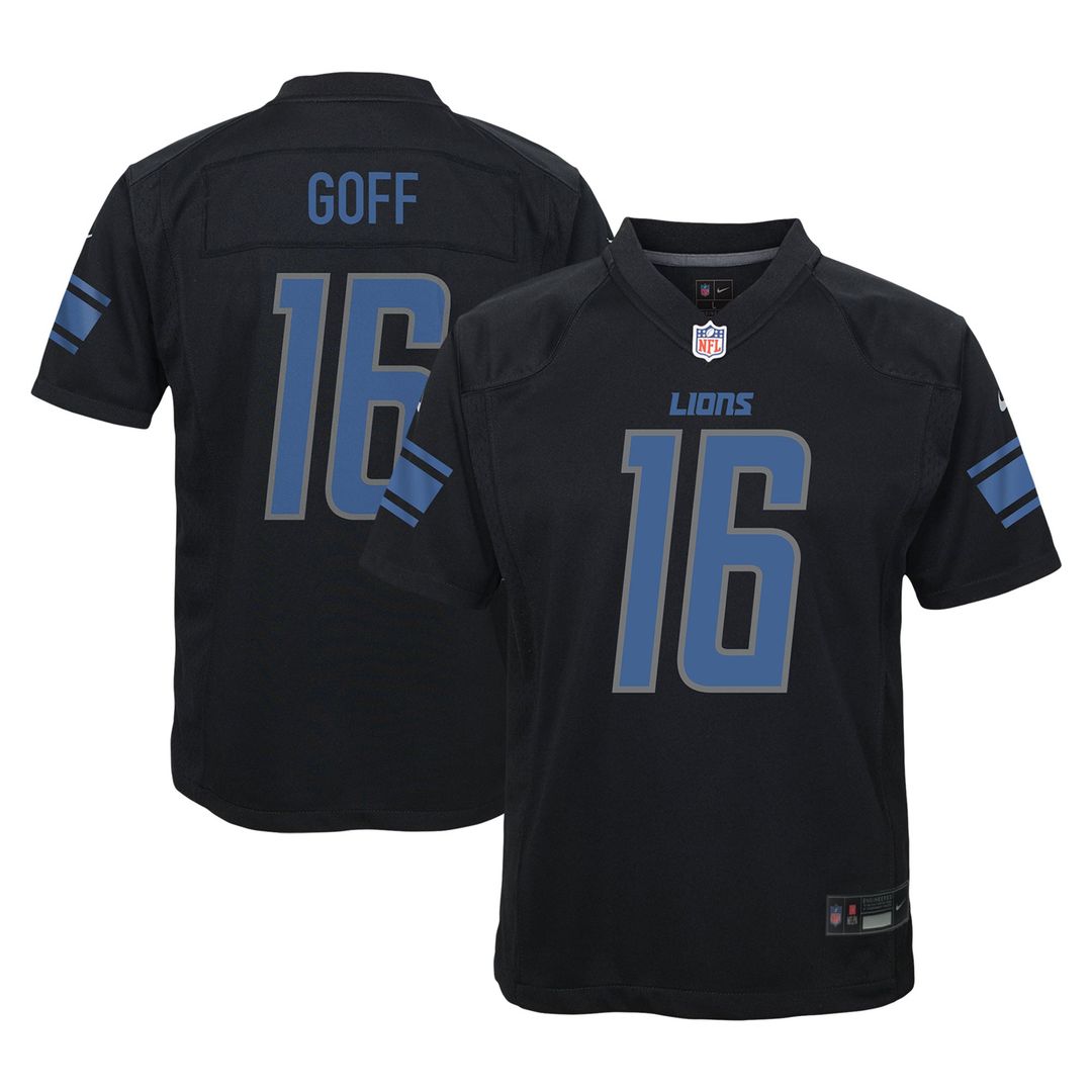 Jared Goff Detroit Lions Nike Youth Game Official Jersey - Black