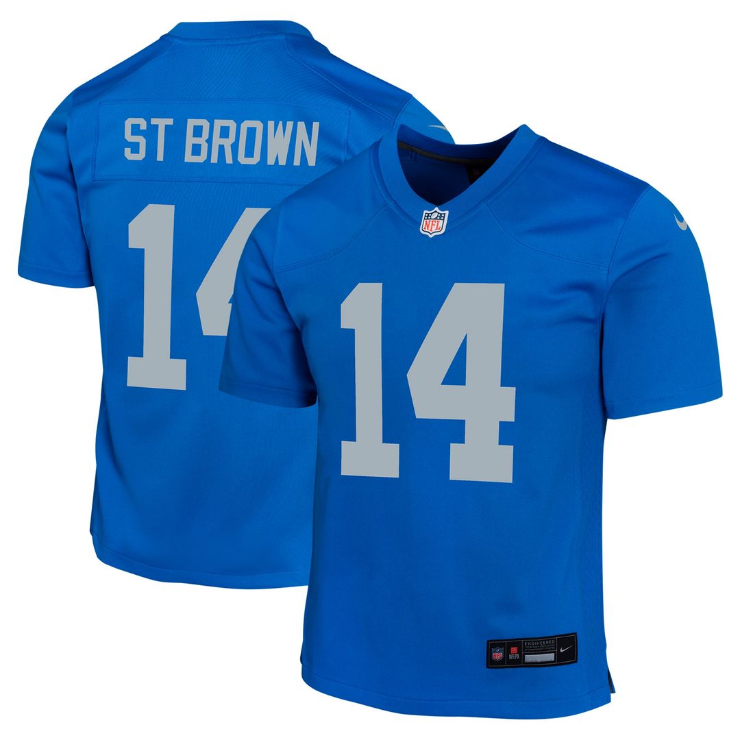 Amon-Ra St. Brown Detroit Lions Nike Youth Game Official Jersey - Black