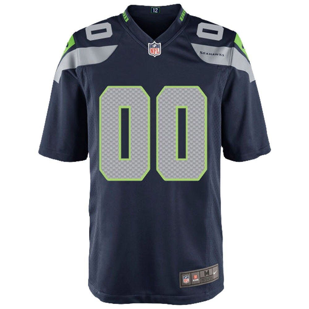 Seattle Seahawks Nike Youth Custom Game Official Jersey - College Navy