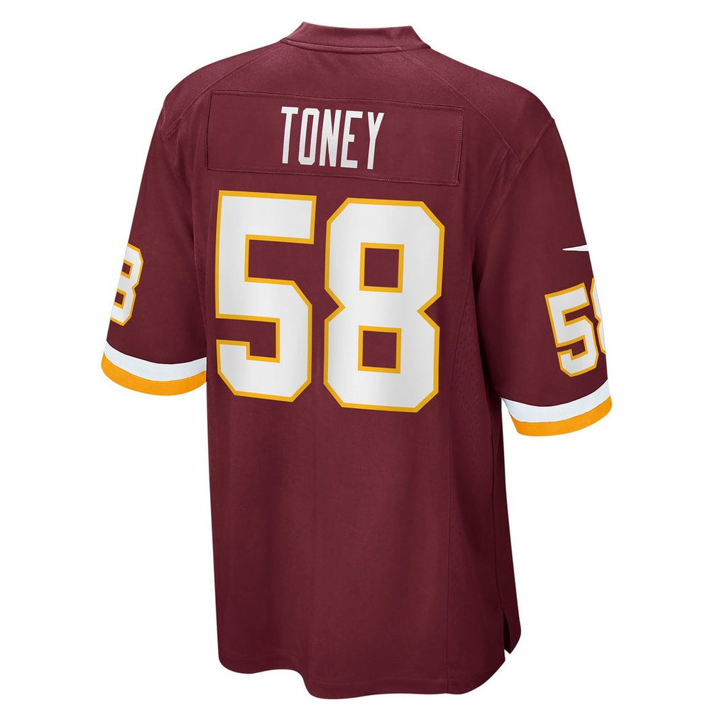 Shaka Toney Washington Football Team Nike Game Official Jersey - Burgundy