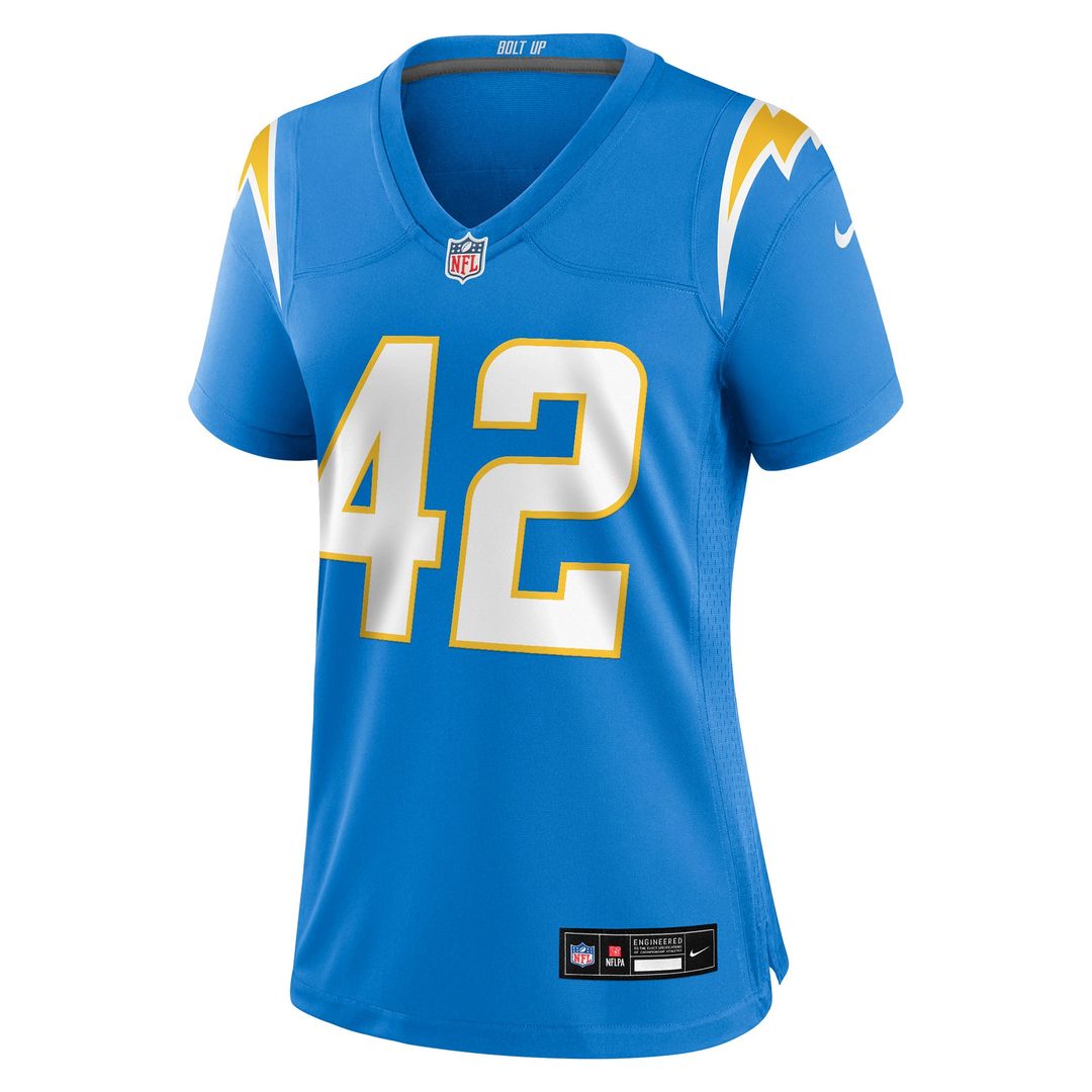 Tucker Fisk Los Angeles Chargers Nike Women's Team Game Jersey - Powder Blue
