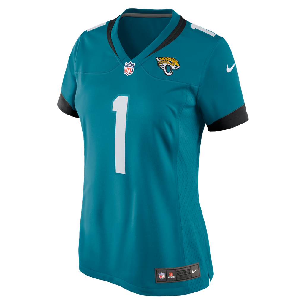 Number 1 Bride Jacksonville Jaguars Nike Women's Game Official Jersey - Teal