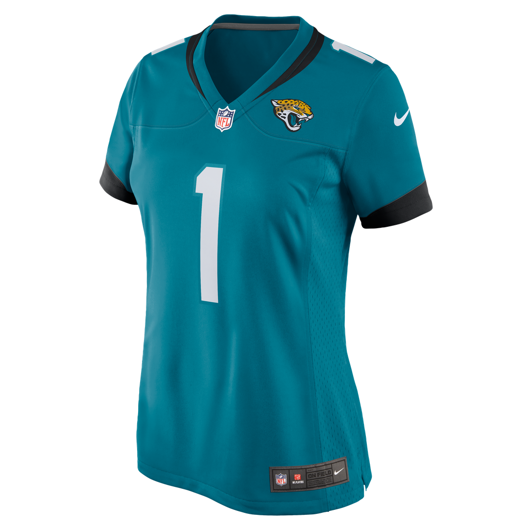 Number 1 Bride Jacksonville Jaguars Nike Women's Game Official Jersey - Teal
