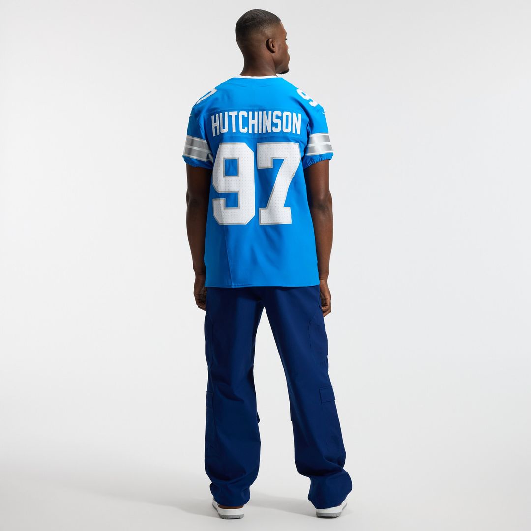 Aidan Hutchinson Detroit Lions Nike Alternate Vapor F.U.S.E. Elite Official Jersey - Black