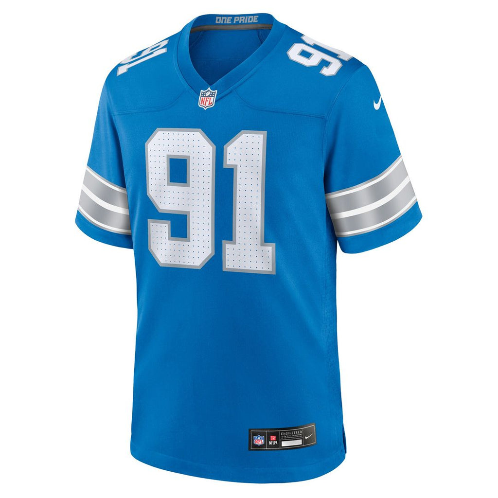 Tyleik Williams Detroit Lions Nike Team Game Official Jersey - Blue