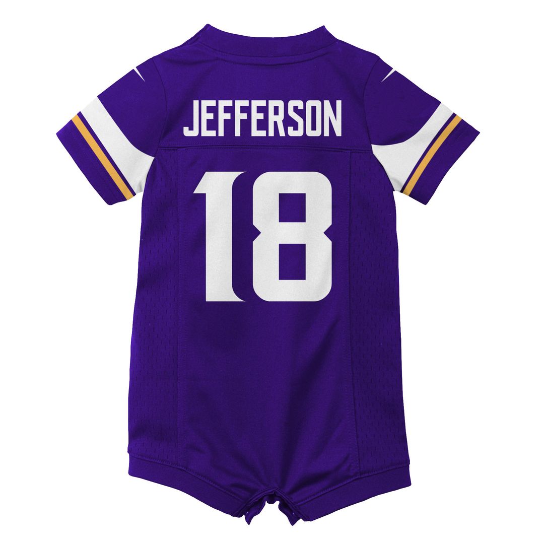 Justin Jefferson Minnesota Vikings Nike Newborn & Infant Game Romper Jersey - Purple