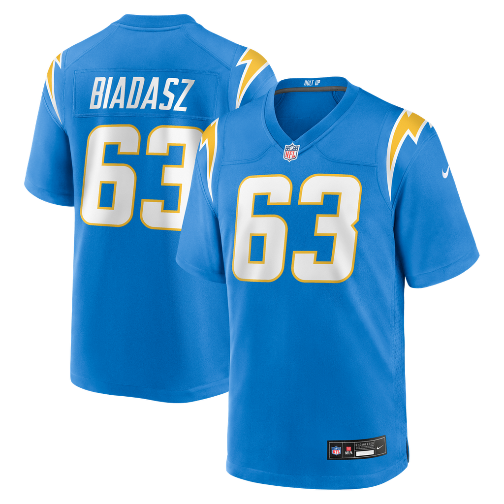 Tyler Biadasz Los Angeles Chargers Nike Team Game Jersey - Powder Blue