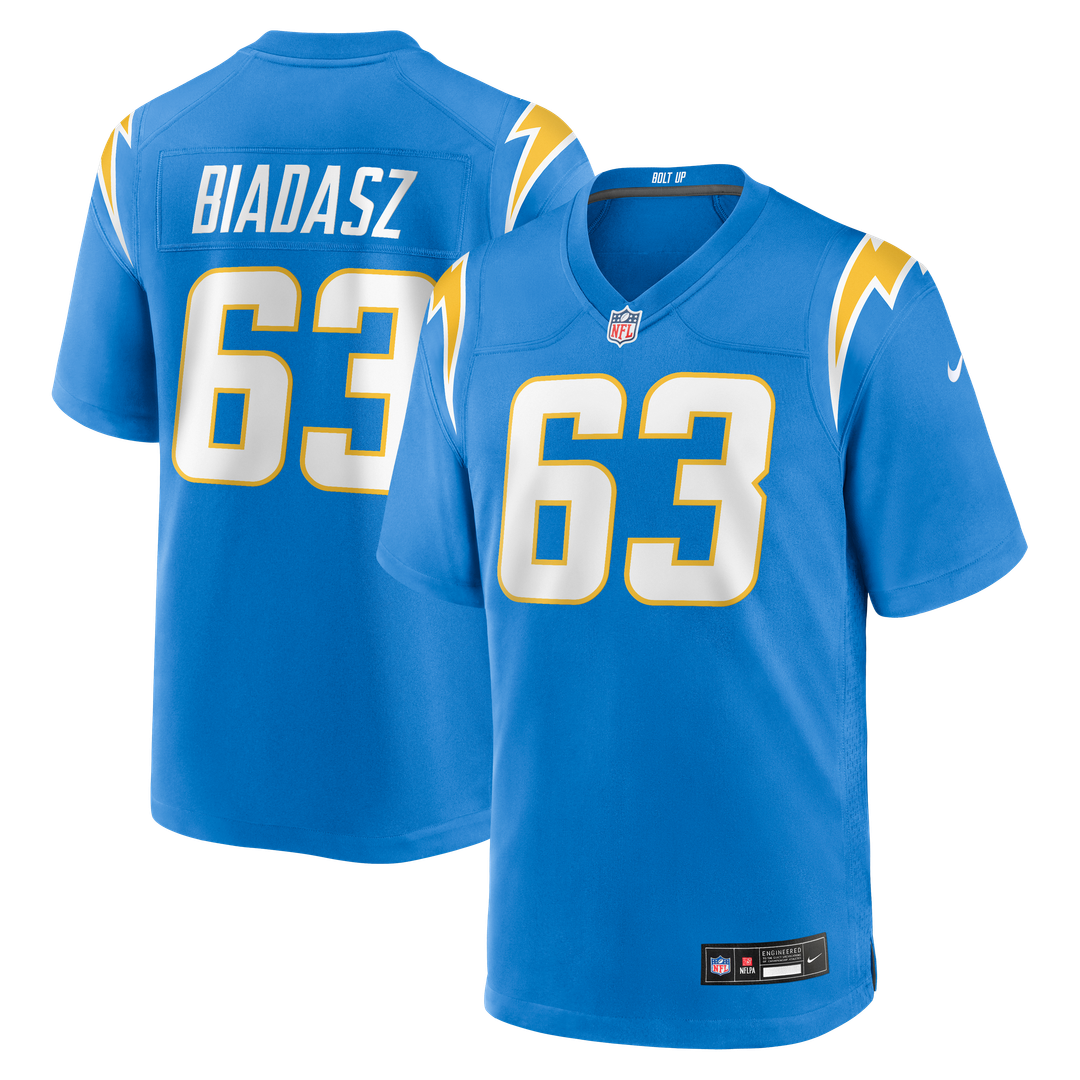 Tyler Biadasz Los Angeles Chargers Nike Team Game Jersey - Powder Blue