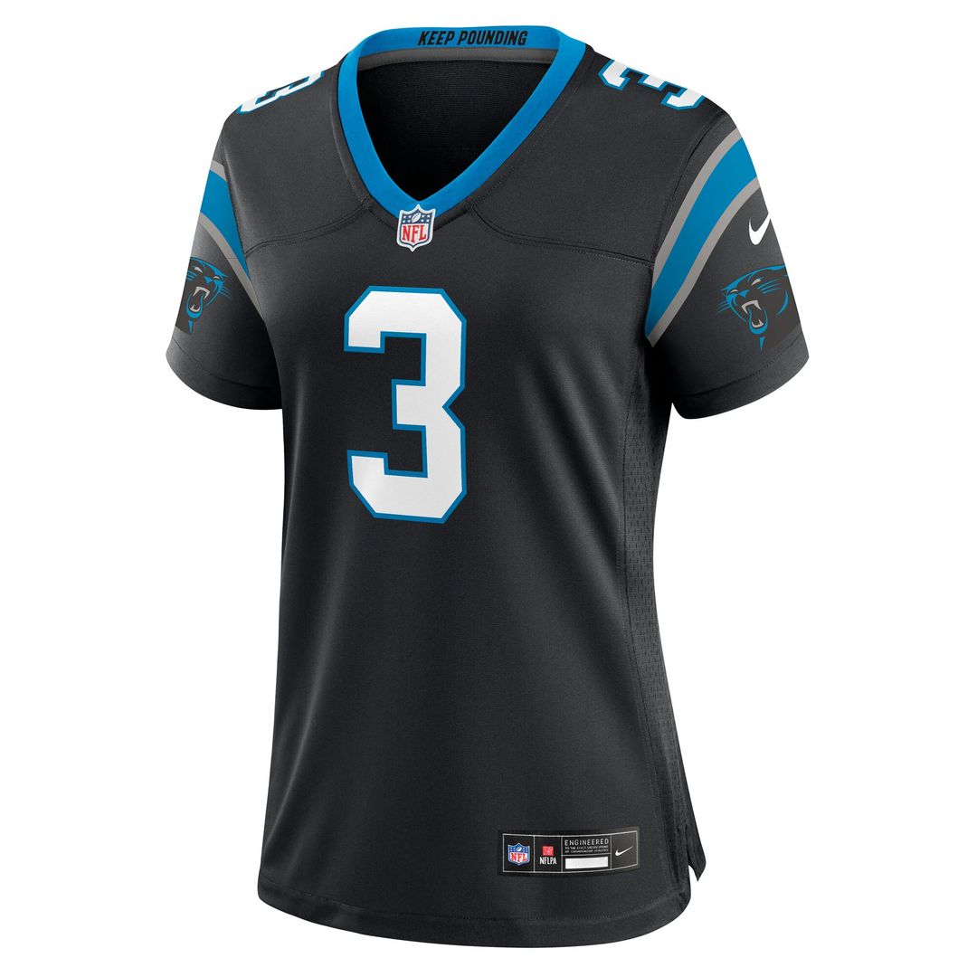 Princely Umanmielen Carolina Panthers Nike Women's Team Game Official Jersey -  Black