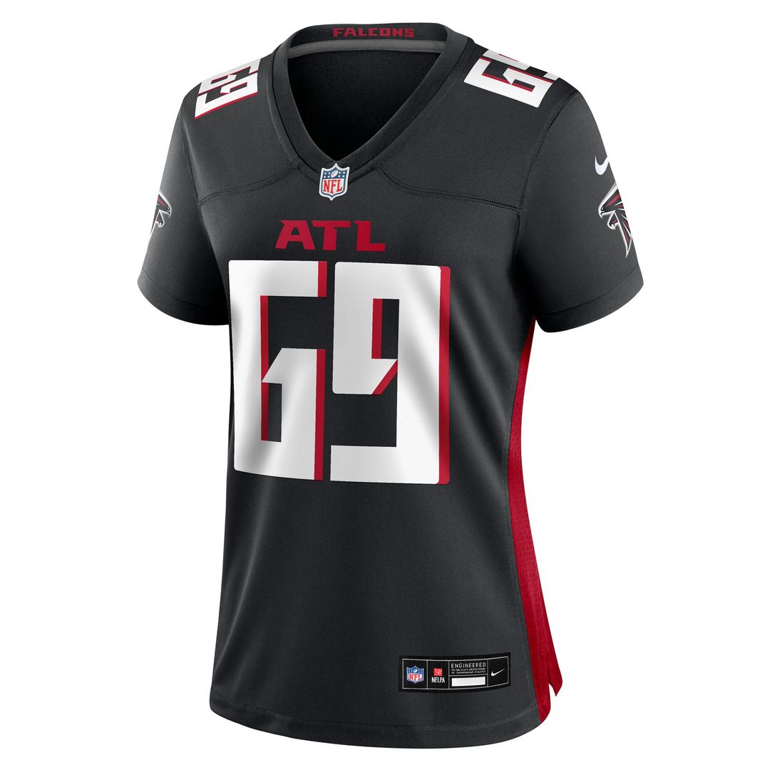 Jack Nelson Atlanta Falcons Nike Women's Team Game Official Jersey -  Black