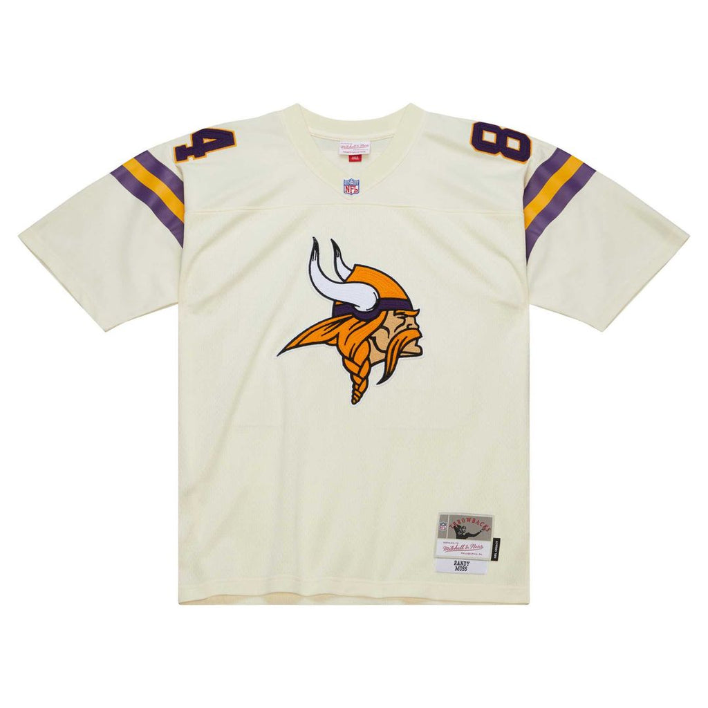 Randy Moss Minnesota Vikings Mitchell & Ness Chainstitch Legacy Official Jersey - Cream