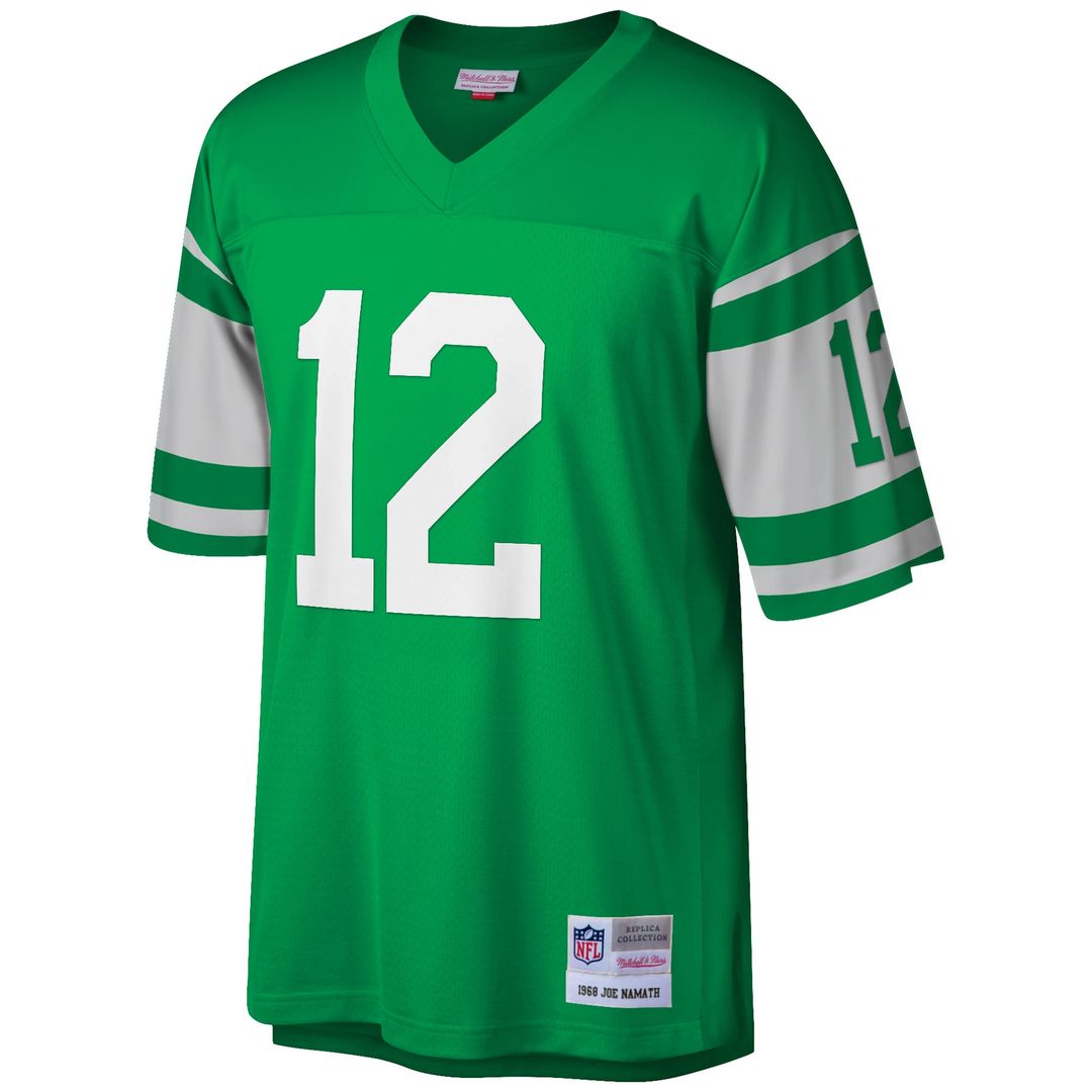 Joe Namath New York Jets Mitchell & Ness Big & Tall 1968 Retired Player Replica Official Jersey - Green
