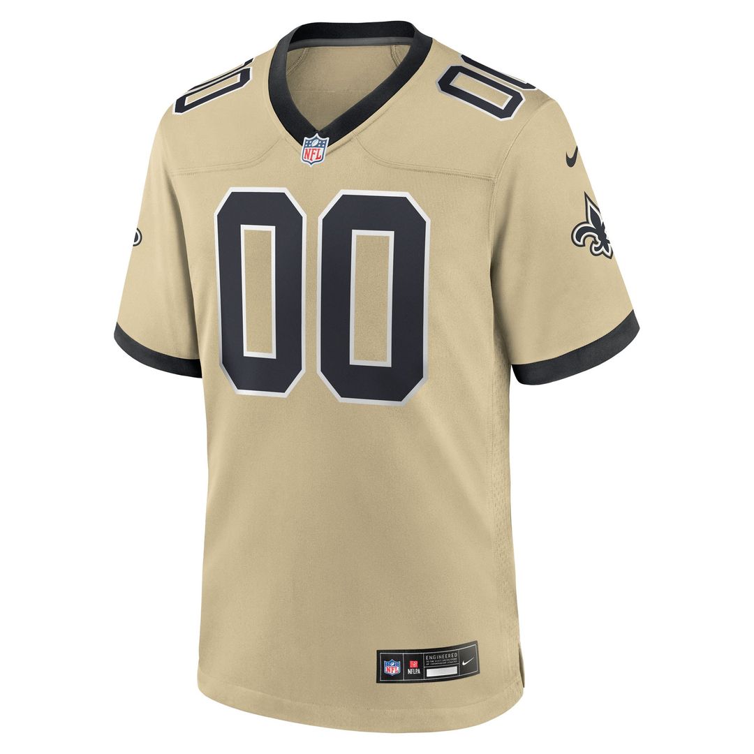 New Orleans Saints Nike Youth Gameday Golds Alternate Custom Game Official Jersey - Gold
