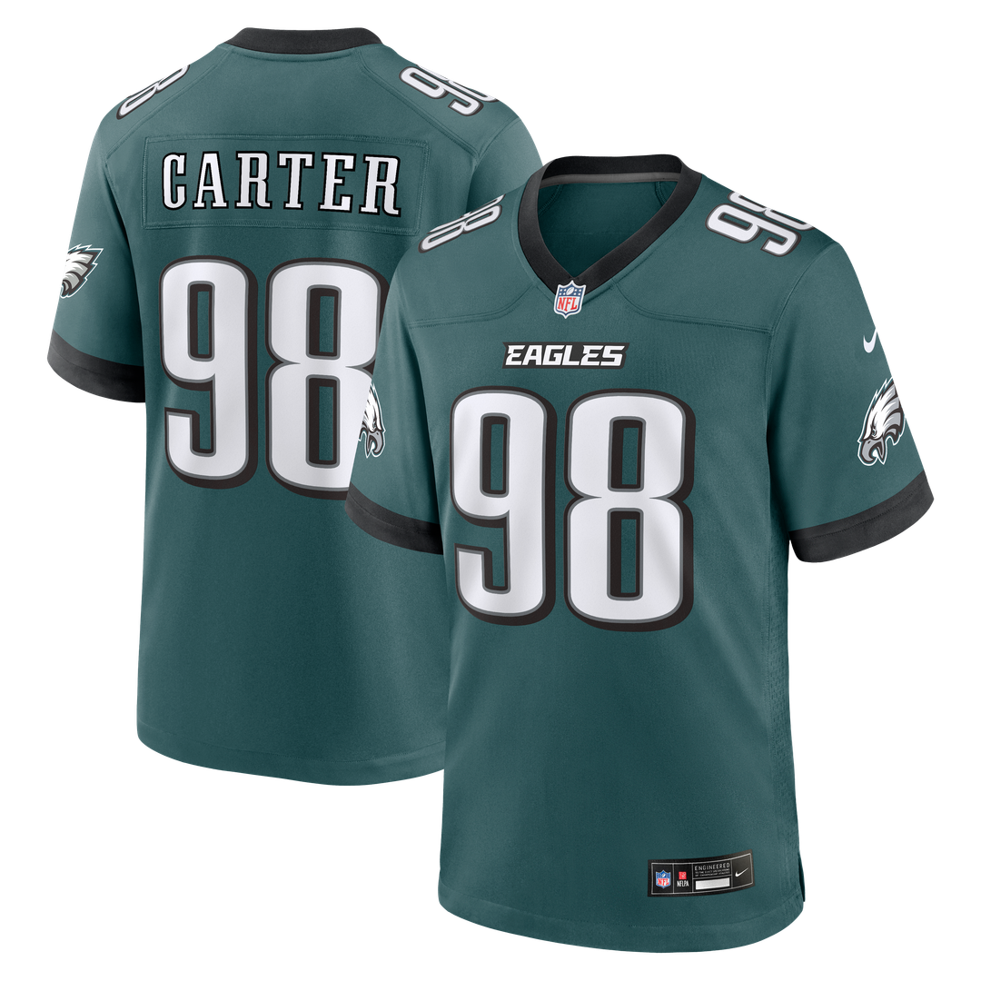 Jalen Carter Philadelphia Eagles Nike Team Game Official Jersey -  Midnight Green