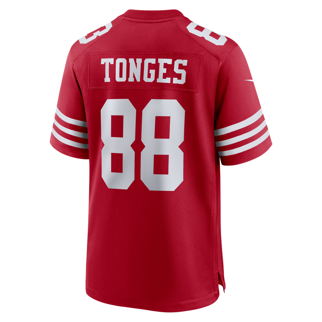 Jake Tonges San Francisco 49ers Nike Team Game Official Jersey -  Scarlet