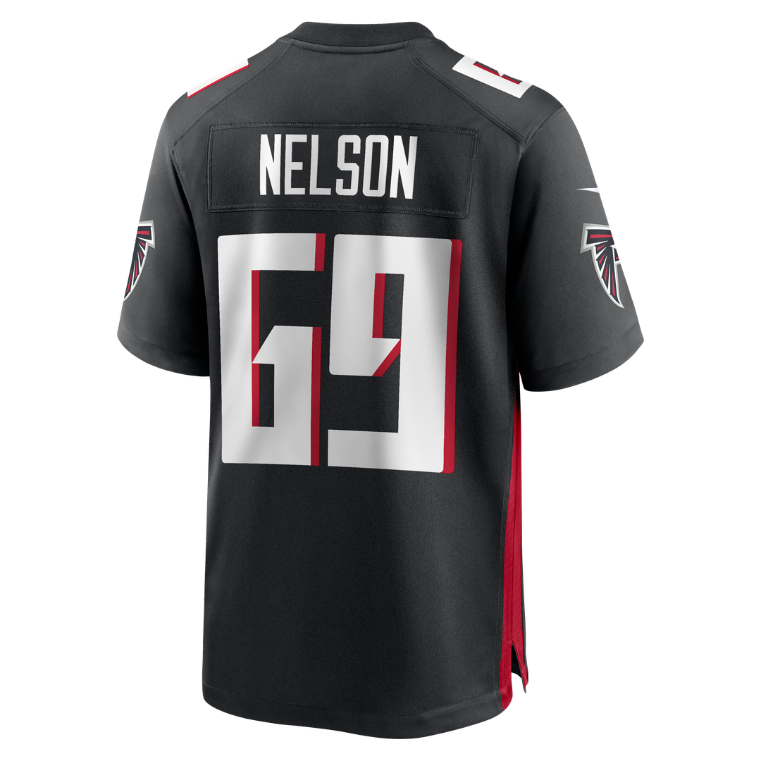 Jack Nelson Atlanta Falcons Nike Team Game Official Jersey -  Black