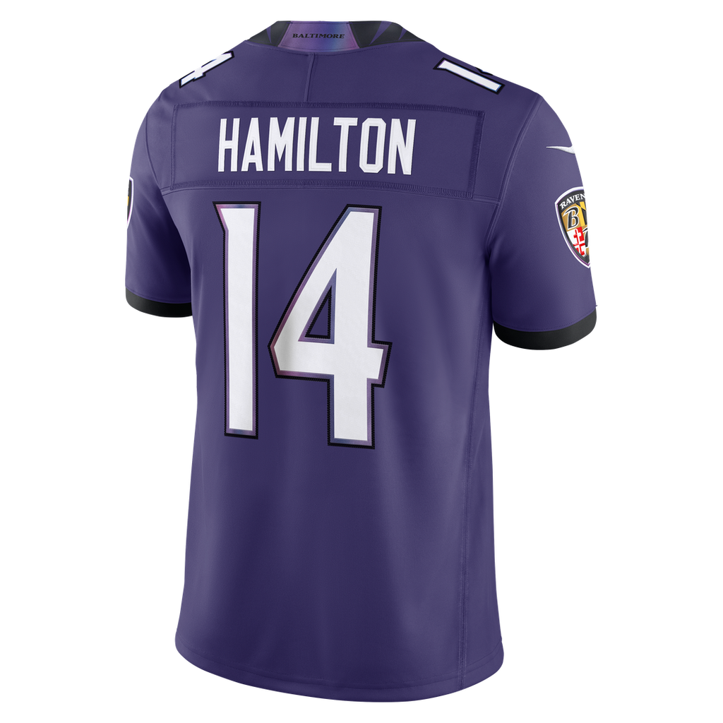 Kyle Hamilton Baltimore Ravens Nike Vapor F.U.S.E. Stitched Limited Official Jersey - Purple