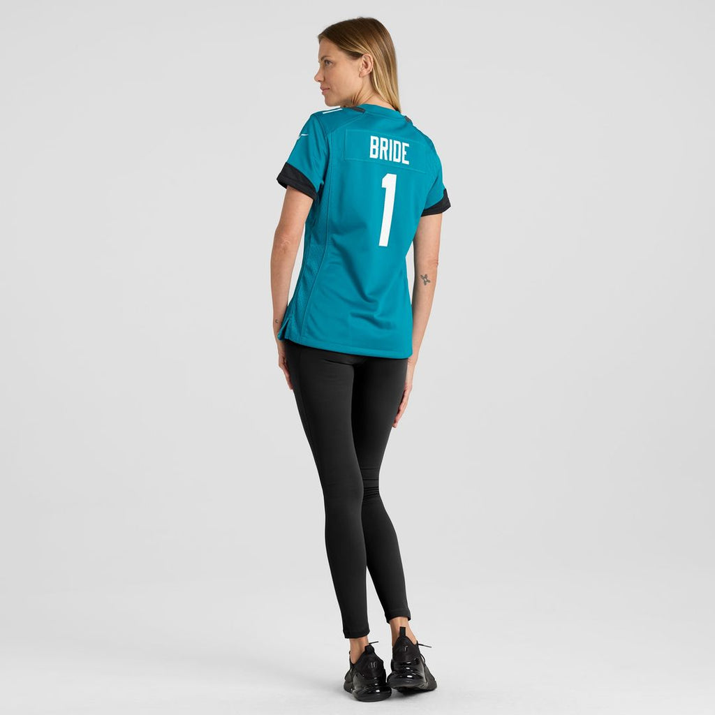 Number 1 Bride Jacksonville Jaguars Nike Women's Game Official Jersey - Teal