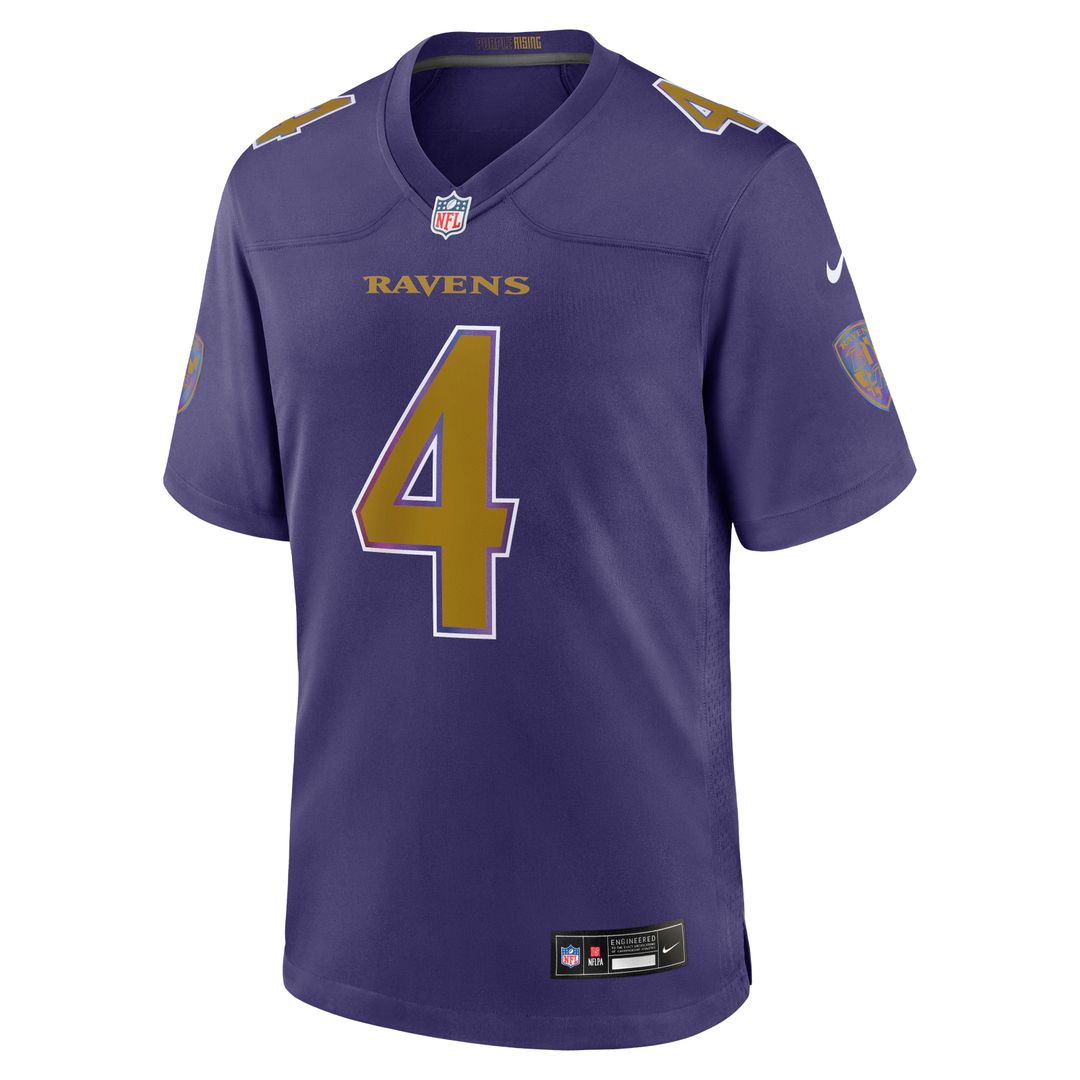 Zay Flowers Baltimore Ravens Nike Alternate Game Official Jersey - Purple