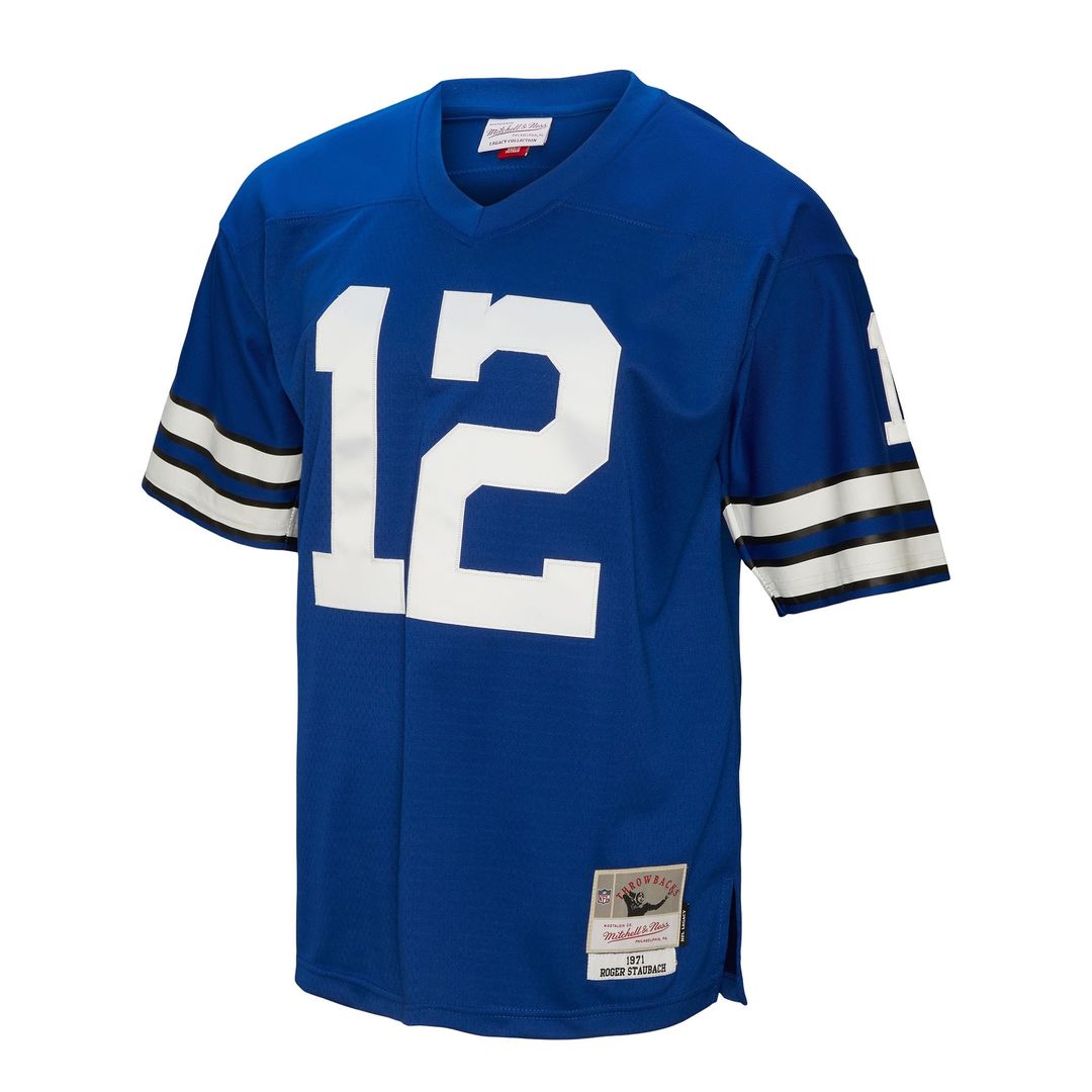 Roger Staubach Dallas Cowboys Mitchell & Ness Big & Tall 1971 Legacy Retired Player Official Jersey - Navy