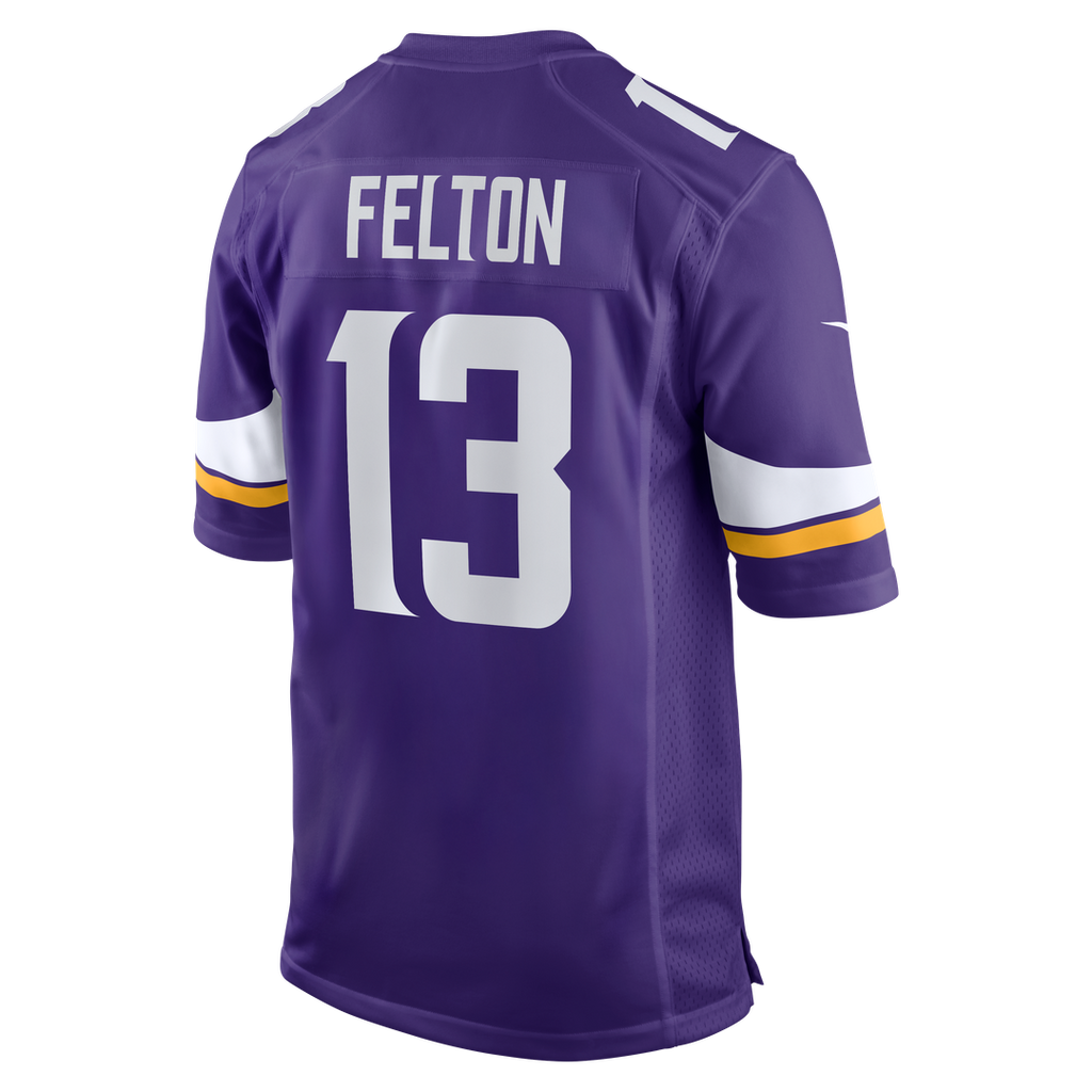 Tai Felton Minnesota Vikings Nike Team Game Official Jersey -  Purple