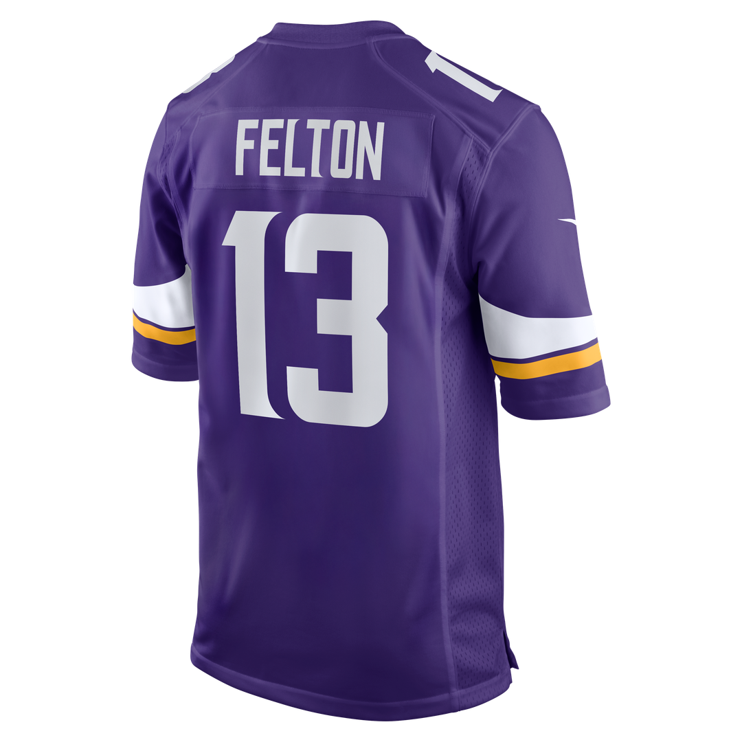 Tai Felton Minnesota Vikings Nike Team Game Official Jersey -  Purple