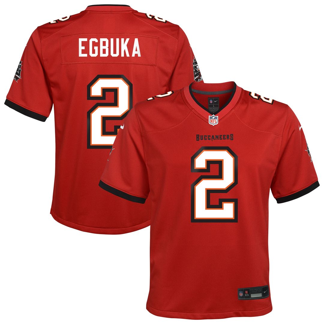 Emeka Egbuka Tampa Bay Buccaneers Nike Youth Team Game Official Jersey - Red