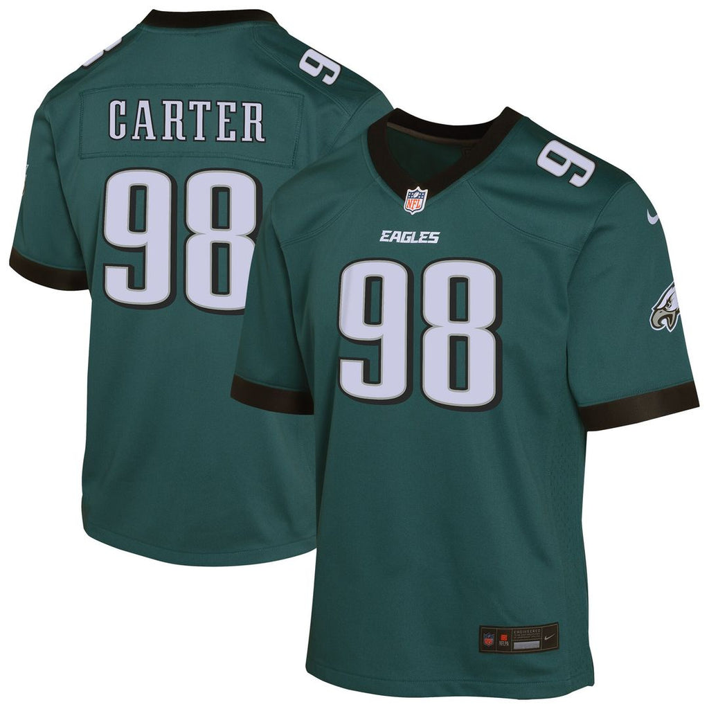 Jalen Carter Philadelphia Eagles Nike Youth Game Player Official Jersey - Midnight Green