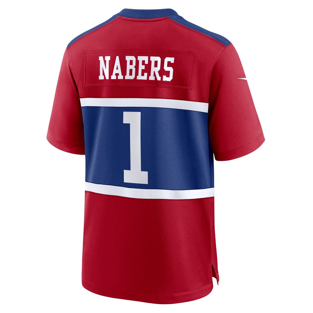 Malik Nabers New York Giants Nike Alternate Game Official Jersey - Century Red