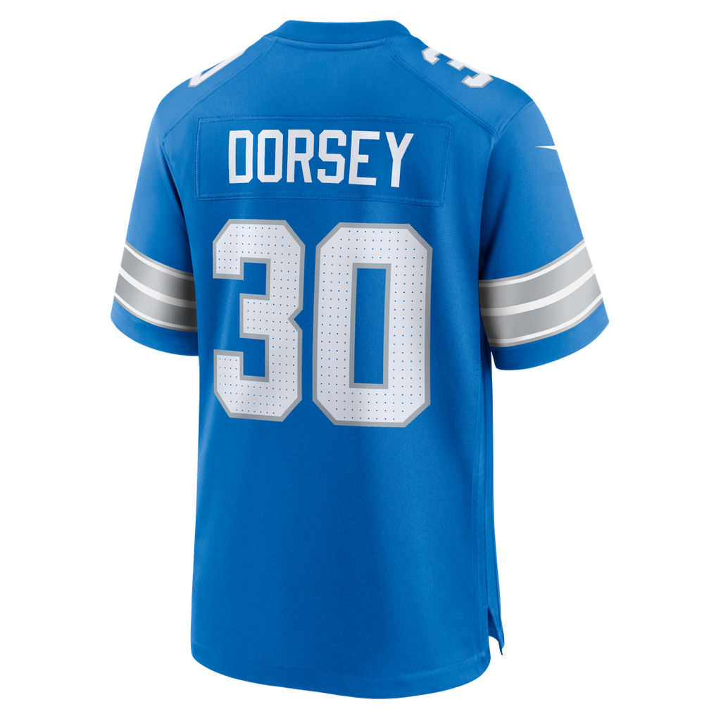 Khalil Dorsey Detroit Lions Nike Team Game Jersey - Blue