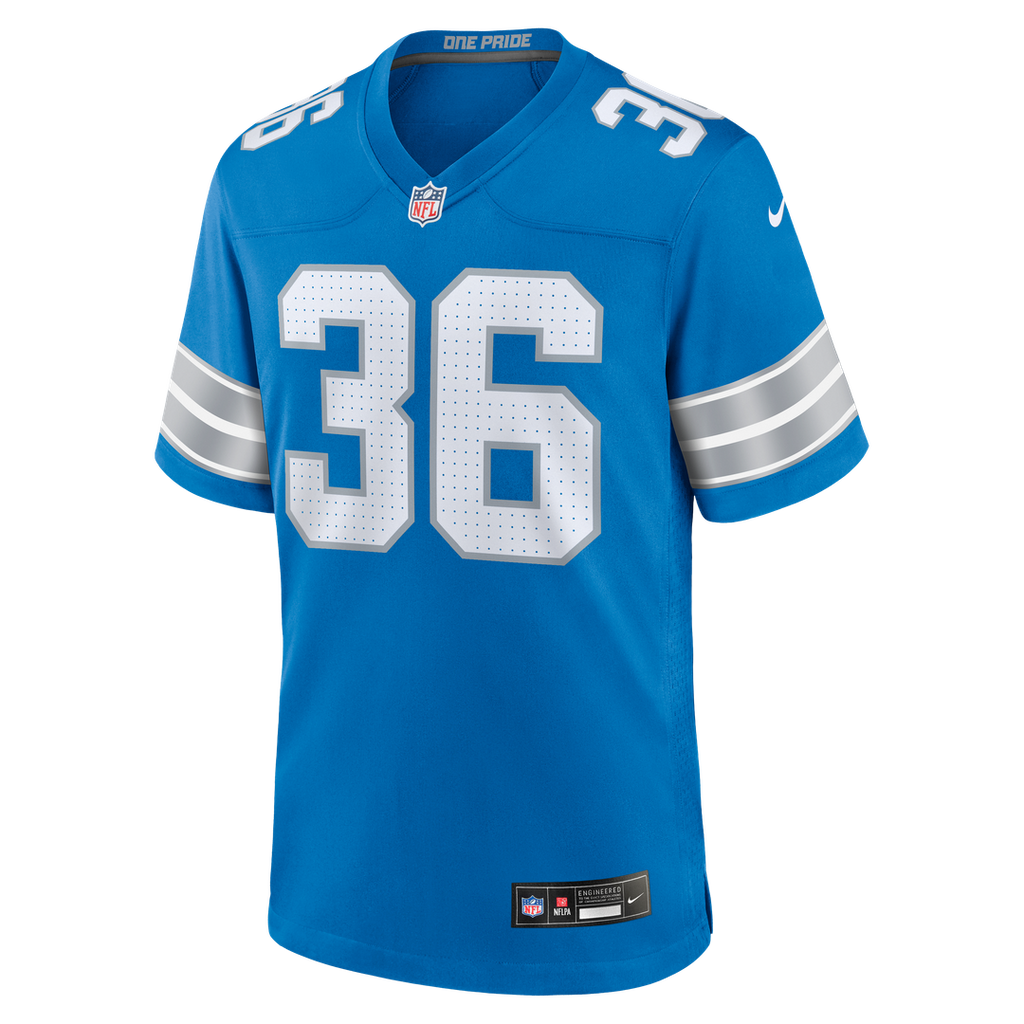 Chuck Clark Detroit Lions Nike Team Game Official Jersey - Blue